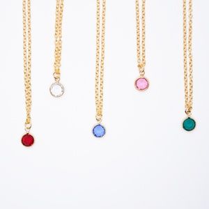 Minimalist Crystal Drop 18 inch Necklace